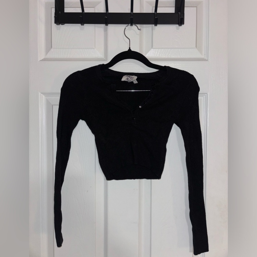 Size 4 Black Princess Polly Button Up
